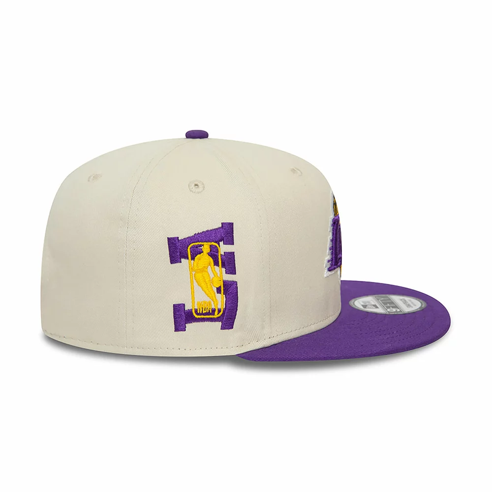 New Era - New Era Los Angeles Lakers NBA Logo 9Fifty Snapback Cap 'Beige' - NBA