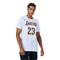 NIKE LEBRON JAMES LOS ANGELES LAKERS #23 NBA T-SHIRT 'WHITE'