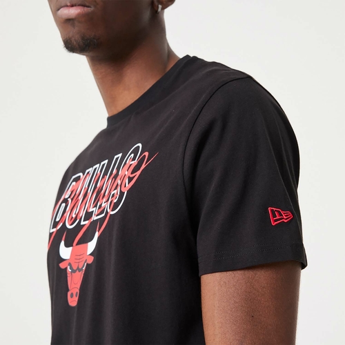 NEW ERA CHICAGO BULLS NBA SCRIPT T-SHIRT 'BLACK'