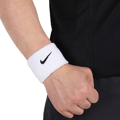 NIKE SWOOSH WRISTBANDS (1 PAIR) 'WHITE/BLACK'