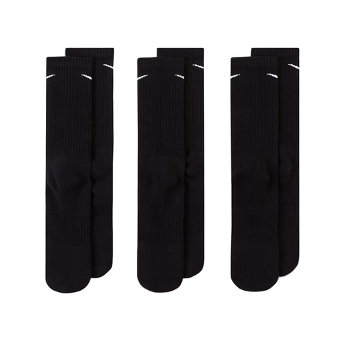 NIKE EVERYDAY CUSHIONED TRAINING CREW SOCKS (3 PAIRS) 'BLACK'