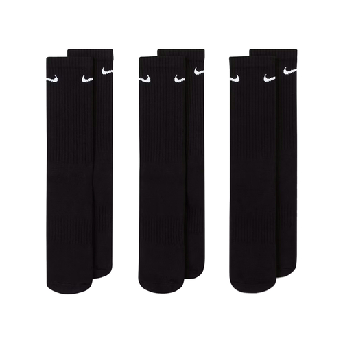 NIKE EVERYDAY CUSHIONED TRAINING CREW SOCKS (3 PAIRS) 'BLACK'