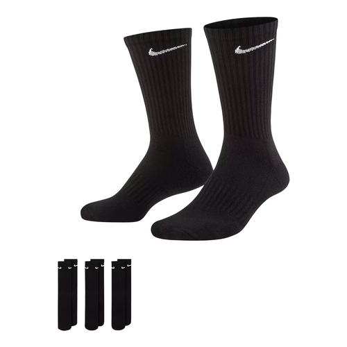 NIKE EVERYDAY CUSHIONED TRAINING CREW SOCKS (3 PAIRS) 'BLACK'
