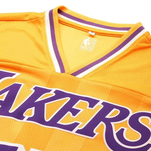 NBA LUKA DONCIC LOS ANGELES LAKERS VINTAGE FOOTBALL OVERSIZED JERSEY 'YELLOW'