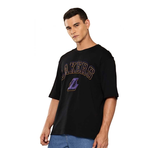 NBA LOS ANGELES LAKERS MIDNIGHT BLACK OVERSIZED T-SHIRT 'BLACK'