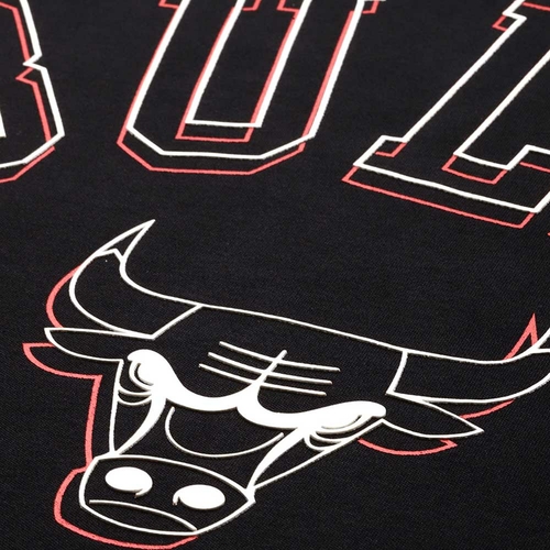 NBA CHICAGO BULLS MIDNIGHT BLACK OVERSIZED T-SHIRT 'BLACK'