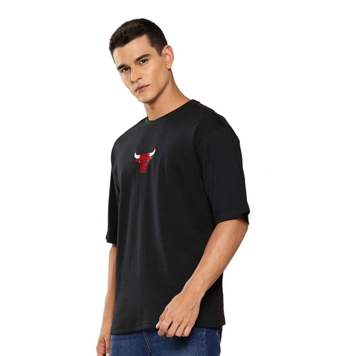 NBA CHICAGO BULLS GRAPHIC OVERSIZED T-SHIRT 'BLACK'