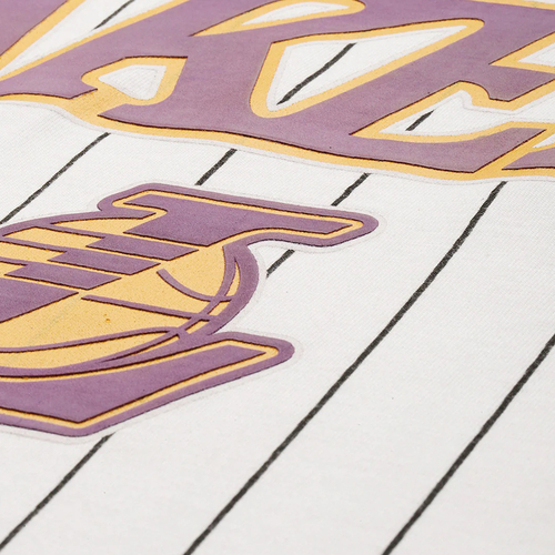NBA LOS ANGELES LAKERS STRIPED OVERSIZED T-SHIRT 'WHITE'