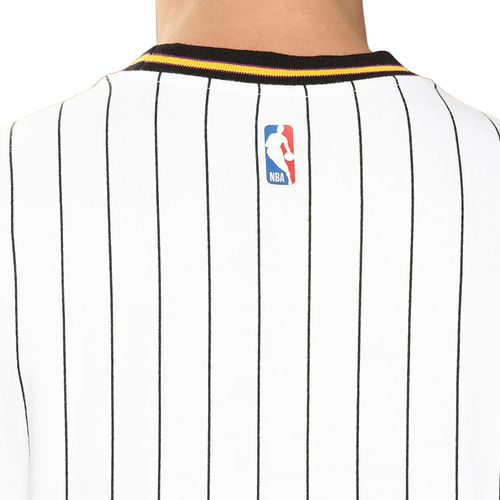 NBA LOS ANGELES LAKERS STRIPED OVERSIZED T-SHIRT 'WHITE'