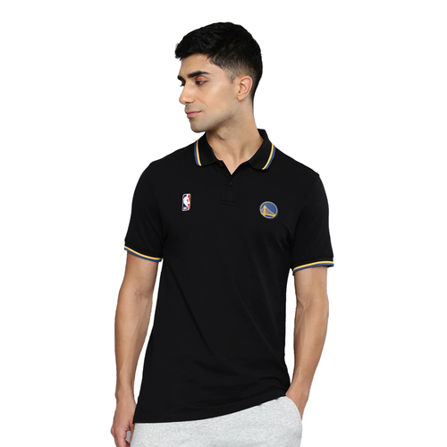 NBA GOLDEN STATE WARRIORS: CLASSIC POLO T-SHIRT 'BLACK'