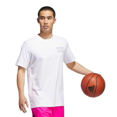 ADIDAS MEN'S BASKETBALL GRAPHIC TEE ' WHITE/BLACK'