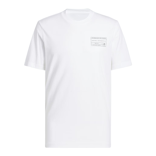 ADIDAS MEN'S BASKETBALL GRAPHIC TEE ' WHITE/BLACK'