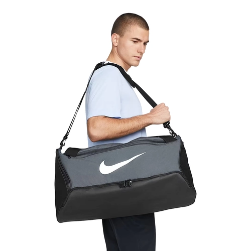nike duffel bag grey