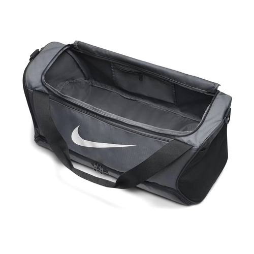 NIKE BRASILIA 9.5 TRAINING DUFFEL BAG (MEDIUM, 60L) 'IRON GREY/BLACK/WHITE'
