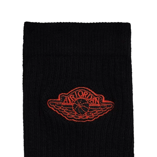 JORDAN EVERYDAY CUSHIONED CREW SOCKS (1 PAIR) 'BLACK/CHILE RED'