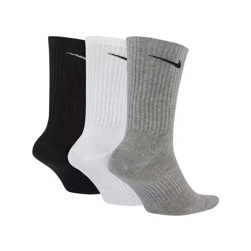 NIKE PERFORMANCE LIGHTWEIGHT TRAINING CREW SOCKS (3 PAIRS) 'BLACK/GREY/WHITE'