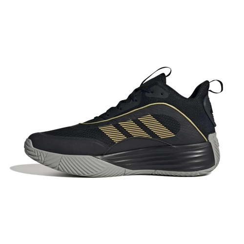 ADIDAS MEN'S BASKETBALL OWN THE GAME 3 SHOES 'CORE BLACK / GOLD METALLIC / MGH SOLID GREY'