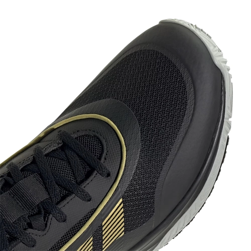 ADIDAS MEN'S BASKETBALL OWN THE GAME 3 SHOES 'CORE BLACK / GOLD METALLIC / MGH SOLID GREY'