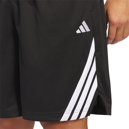 ADIDAS MEN'S LEGENDS 3-STRIPES BASKETBALL SHORTS 'BLACK / WHITE'