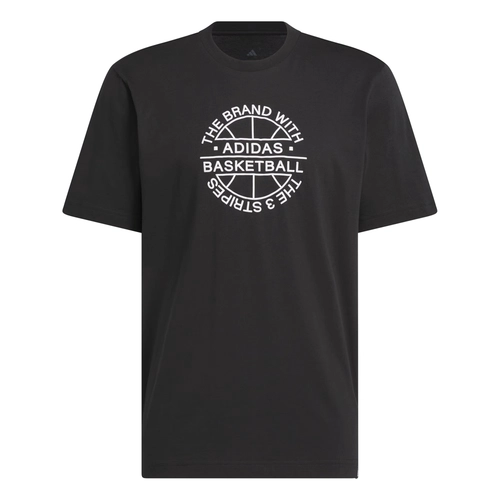 ADIDAS MEN'S BASKETBALL EMBLEM GRAPHIC TEE 'BLACK'