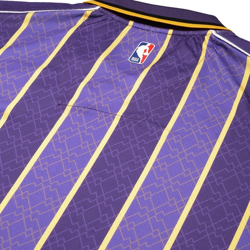 NBA: LOS ANGELES LAKERS VINTAGE OVERSIZED POLO T-SHIRT 'PURPLE'