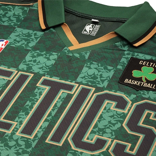 NBA: BOSTON CELTICS VINTAGE OVERSIZED POLO T-SHIRT 'GREEN'