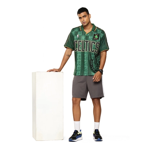 NBA: BOSTON CELTICS VINTAGE OVERSIZED POLO T-SHIRT 'GREEN'