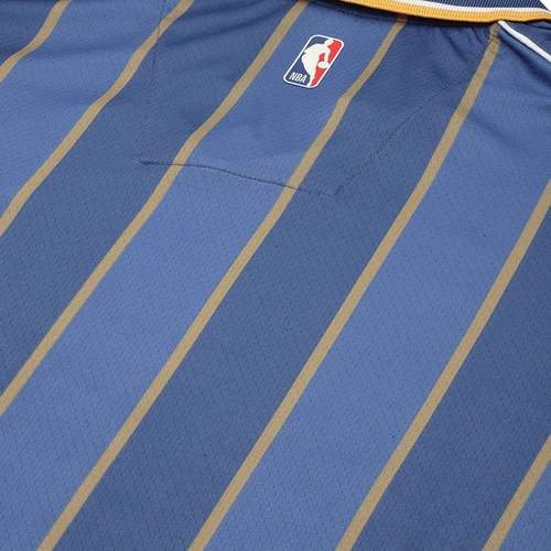 NBA GOLDEN STATE WARRIORS VINTAGE OVERSIZED POLO T-SHIRT 'BLUE'