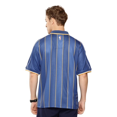 NBA GOLDEN STATE WARRIORS VINTAGE OVERSIZED POLO T-SHIRT 'BLUE'