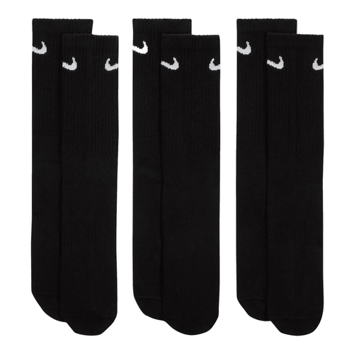 NIKE EVERYDAY LIGHTWEIGHT TRAINING CREW SOCKS (3 PAIRS) 'BLACK'