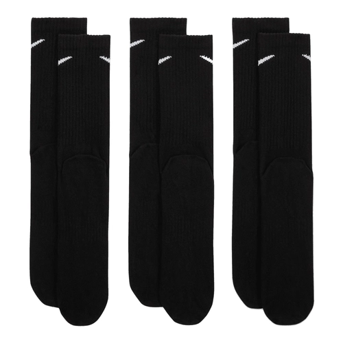 NIKE EVERYDAY LIGHTWEIGHT TRAINING CREW SOCKS (3 PAIRS) 'BLACK'