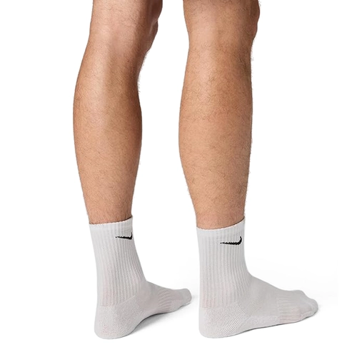 NIKE EVERYDAY LIGHTWEIGHT TRAINING CREW SOCKS (3 PAIRS) 'WHITE'