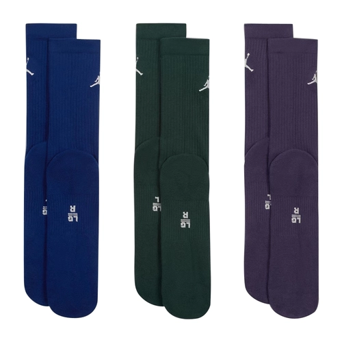 JORDAN EVERYDAY CREW SOCKS (3 PAIRS) 'MULTI-COLOUR'