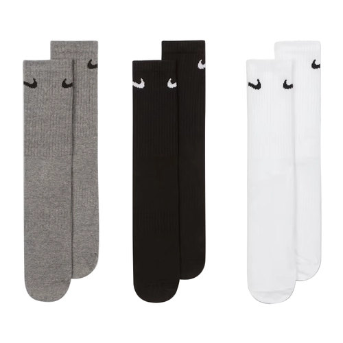 NIKE EVERYDAY LIGHTWEIGHT TRAINING CREW SOCKS (3 PAIRS) 'MULTI-COLOUR'
