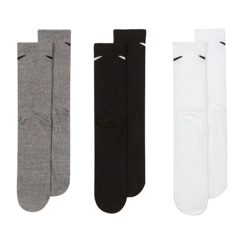 NIKE EVERYDAY LIGHTWEIGHT TRAINING CREW SOCKS (3 PAIRS) 'MULTI-COLOUR'