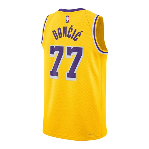 NIKE LOS ANGELES LAKERS LUKA DONCIC DRI-FIT NBA ICON EDITION SWINGMAN JERSEY 'YELLOW'