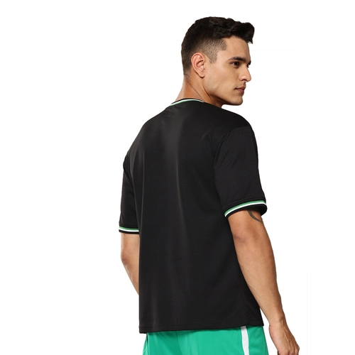 NBA - NBA Boston Celtics V-Neck Oversized T-Shirt 'Black' - NBA