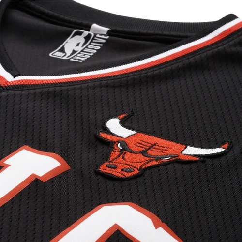 NBA CHICAGO BULLS V-NECK OVERSIZED JERSEY 'BLACK'