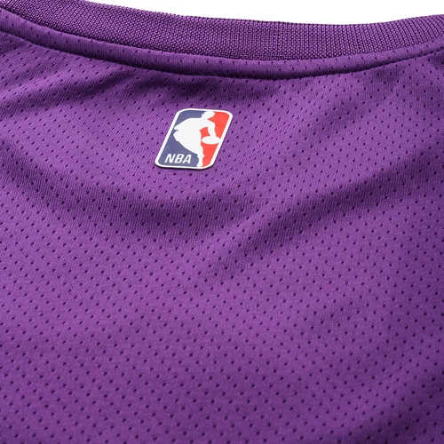 NBA LOS ANGELES LAKERS STRIPED OVERSIZED JERSEY 'PURPLE/YELLOW'