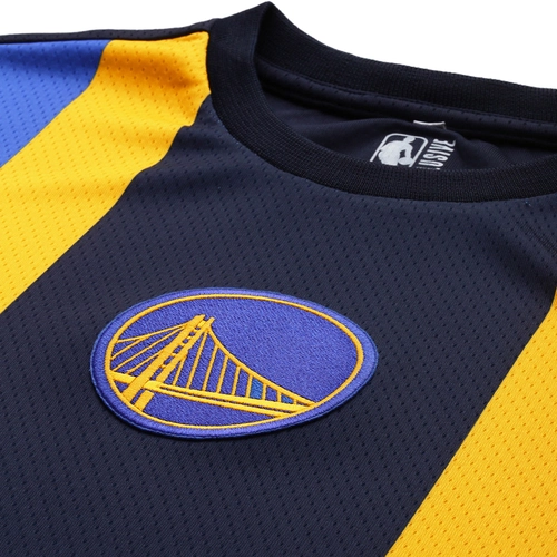NBA GOLDEN STATE WARRIORS STRIPED OVERSIZED JERSEY 'BLACK/BLUE'