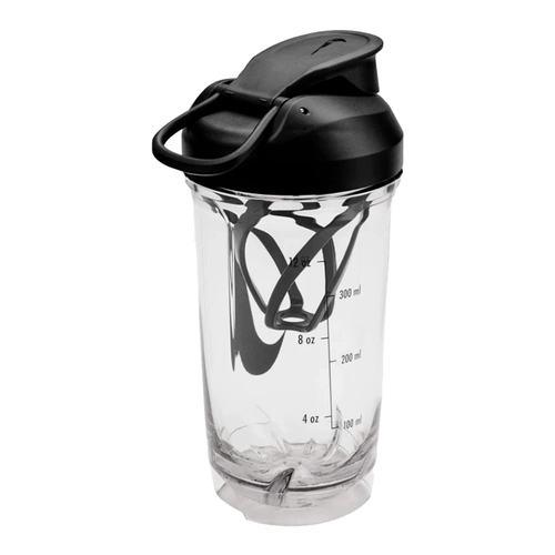 NIKE TR RECHARGE  BOTTLE 470 ML SIPPER SHAKER 'CLEAR BLACK/CANNON VOLT'
