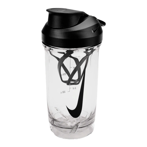 NIKE TR RECHARGE  BOTTLE 470 ML SIPPER SHAKER 'CLEAR BLACK/CANNON VOLT'