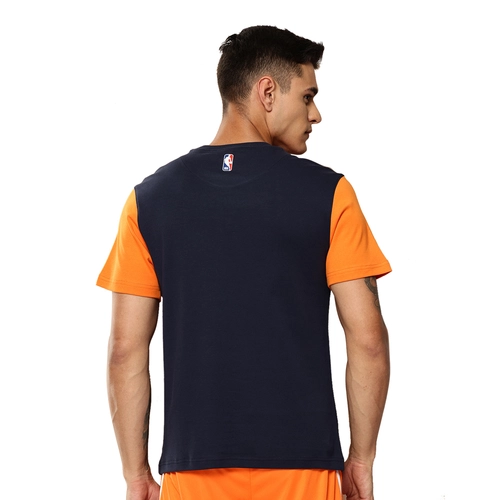 NBA NEW YORK KNICKS PRINTED RAGLAN T-SHIRT 'NAVY'