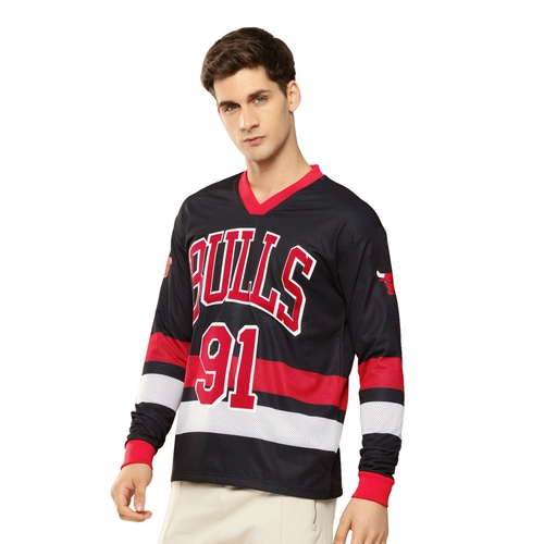 NBA DENNIS RODMAN CHICAGO BULLS FULL SLEEVE OVERSIZED JERSEY 'BLACK'