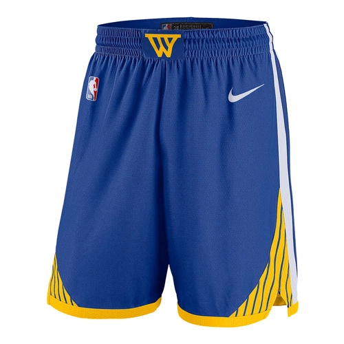 NIKE MEN'S DRI-FIT NBA GOLDEN STATE WARRIORS SWINGMAN ICON EDITION REPLICA SHORTS 'RUSH BLUE'