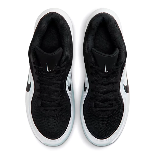 NIKE MEN'S PRECISION 8 MID BASKETBALL SHOES 'BLACK/WHITE/ICE BLUE'