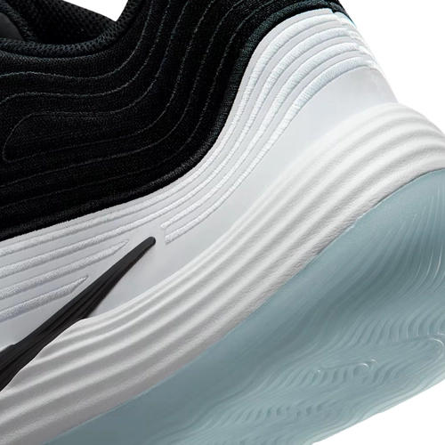 NIKE MEN'S PRECISION 8 MID BASKETBALL SHOES 'BLACK/WHITE/ICE BLUE'