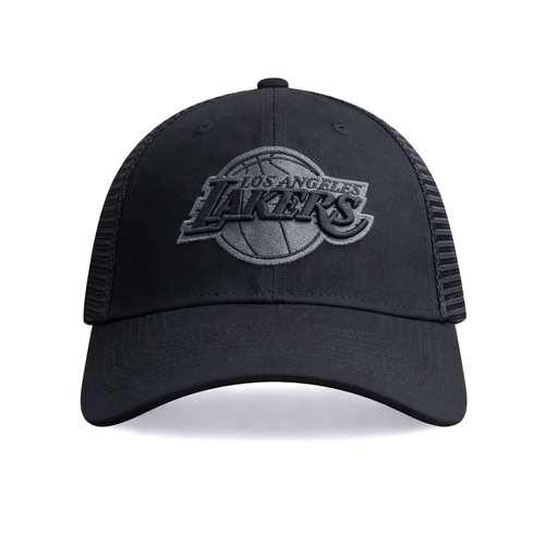 NBA LOS ANGELES LAKERS MONOCHROME BLACK TRUCKER CAP 'BLACK'
