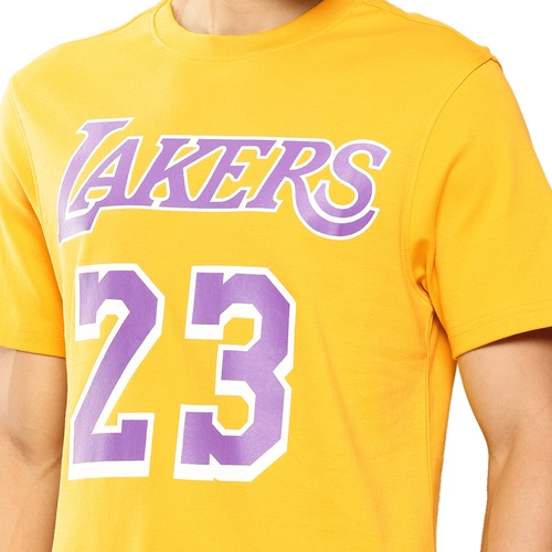NBA LEBRON JAMES LOS ANGELES LAKERS CLASSIC PRINTED T-SHIRT 'YELLOW'