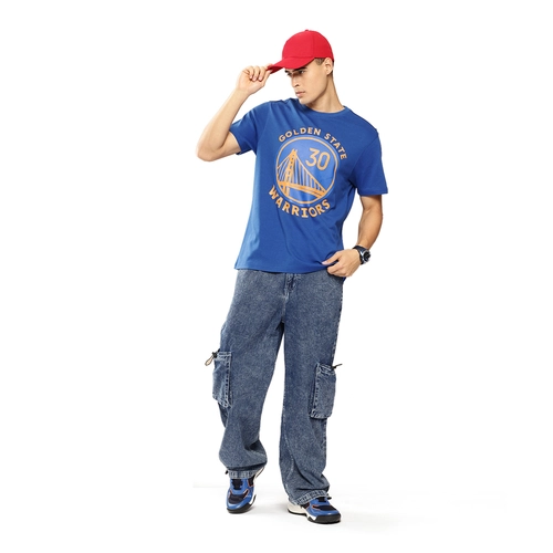 NBA STEPHEN CURRY GOLDEN STATE WARRIROS CLASSIC PRINTED T-SHIRT 'ROYAL BLUE'